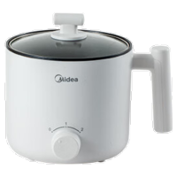 美的(Midea)电煮锅 电热锅 小电锅 宿舍小锅 学生寝室一体泡面小火锅多功能锅 XZE1612 1.7L[]