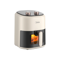 美的(Midea)空气炸锅KZE4581BD大容量家用多功能电炸锅智能定时无油低脂煎炸锅温控炸鸡薯机条空气烤箱 4.5升