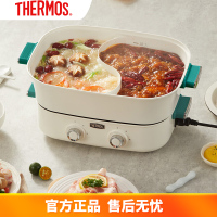 膳魔师 THERMOS家用电煮锅分体式多功能锅双控电热锅双味鸳鸯锅 6.5L EHA-4351A-G