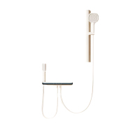 惠达(HUIDA)-TF22 淋浴花洒套装奶油风无顶喷分体简易小户型极简花洒浴室分体式