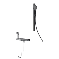 惠达(HUIDA)- TF366A无顶喷淋浴花洒全套香薰除氯精铜主体增压钢琴键置物简易花洒套装