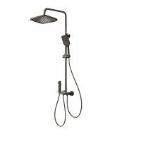 惠达(HUIDA)- TF595 卫浴淋浴花洒钢琴按键套装家用卫浴沐浴器浴室大置物架带顶喷增压