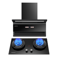 艾美特油烟机AY652LB顶侧双吸变频+AZ65A嵌入式燃气灶具 液化气