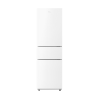 美的冰箱(Midea)219升三门冰箱MR-230TE极地白家用双温冷藏冷冻大容量保鲜低音三温区三开门电冰箱小户型