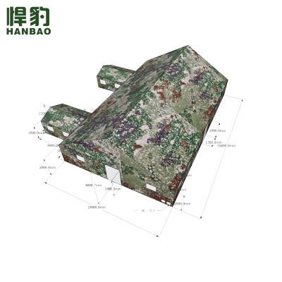 捍豹师指挥帐篷棉指挥帐篷10*16米带2个耳房