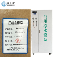 滨生源 商用净水设备制水量60升内置11G压力桶高白柜式 BSY-RO400 台