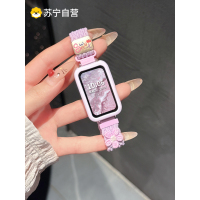 甜系刺绣小花 适用于华为手环10/9表带花边编织8/76pro腕带健康智能NFC荣耀手环10/9夏季女款7运动3139a