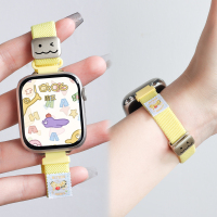 适用小米手环8/9pro可爱小狗尼龙编织磁吸表带红米watch5/4新款磁吸扣手表弹力运动3139a