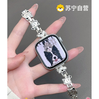 适用华为手表vivowatchgt表带透气细款可爱猫狗iqoowatch5/3表带猫狗总动员金属链条表带3139a