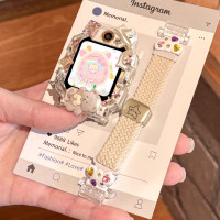 适用于华为儿童电话手表表带4pro/5pro编织云朵4X/4x星耀版5xpro/3p保护套卡通防摔壳透腕带配件3139a