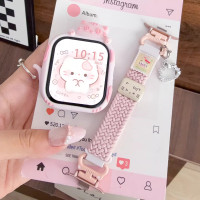 [猫咪Kt]适用于新款小米10pro表带可爱编织尼龙小米手环xiamipro多巴胺高级感高颜值男女士配件3139a