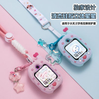 适用于小天才电话手表带Z11/Z10/Z9挂绳保护套z8a吊坠z7s/z6pro/d3儿童挂脖卡通硅胶腕带配件3139a