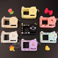 [可爱猫咪兔笼]适用大疆Action4代硅胶保护套action5/4pro卡通保护壳带防丢绳随身记录仪运动相机3139a