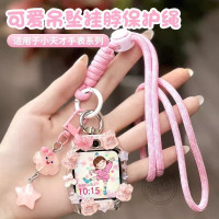 泡紫猫适用于小天才电话手表表带z11/z10少年版z9/z8印花保护壳z7新款z6/z6pro透明卡通编织运动3139a