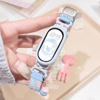 适用于小米手环10表带9可爱维尼蜜罐8猫咪尼龙7编织6磁吸5/4/3nfc版可爱猫咪编织表带通用10代陶瓷3139a