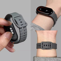适用小米手环10手表带9新品8nfc款腕带硅胶智能运动手表xiaomi八九十代替换带粒面波浪纹高级感男3139a