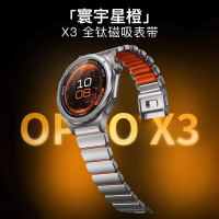 适用于oppowatchx3表带新款钛金属磁吸扣钢带watchX3手表带男款智能运动OPPO X3腕带替换腕表3139a