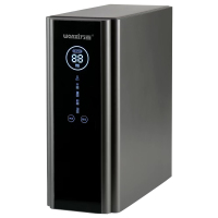 万喜800G净水器,304不锈钢无铅双出水龙头,每分钟出纯水2.1L。自带TDS值显示,自带滤芯更换提醒。