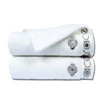 洁丽雅经典系列全无捻刺绣棉巾110g*2条