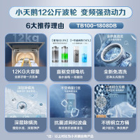 小天鹅(LittleSwan)波轮洗衣机全自动12公斤大容量 直驱变频 免清洗不脏桶 健康除螨 TB120-1808DB