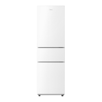 美的MR-230TE三开门中门软冷冻节能省电低音租房家用客厅小型冰箱