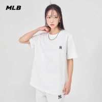 美职棒MLB官方 男女情侣休闲纯色圆领短袖运动简约T恤24夏季新款TSB02 纽约洋基队/象牙色 XS