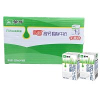 蒙牛(MENGNIU) 低脂高钙牛奶 250mL*16 礼盒装(新老包装,随机发货)