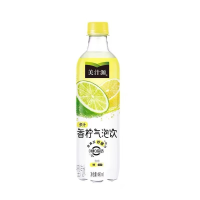 美汁源气泡水饮料香柠味480ml