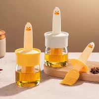 硅胶油刷食品级带瓶家用耐高温玻璃厨房神器烘焙烧烤刷盖油瓶8138P
