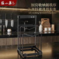 张小泉不锈钢厨房刀架菜刀筷子一体刀具多功能收纳置物架官方8138