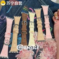 适用苹果手表秋冬可爱小狗翻毛绒iwatch表带s10表带applewatch女3139G