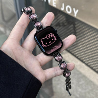 适用iQOO watch gt表带VIVO GT可爱女kitty猫链条nfc腕带秋冬磁吸3139G