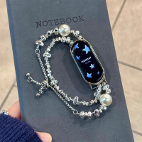 [碎银子]适用小米手环9表带8小珍珠7/6/5/4/3nfc金属腕带夏天3139G