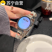 适用华为gt5表带新款蝴蝶镶钻GT5pro金属gt4小香风轻奢腕带watch4星光ins小众女款手链夏天3139G