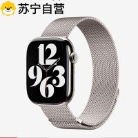 适用苹果apple watch表带新款s10米兰尼斯iwatch8手表带S9金属7磁吸6可爱5回环se高级感腕带ultr