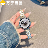 适用华为watch5表带女士42mm智能手表蓝气球钢带新款watchgt5金属蝴蝶扣腕带男士生46mm专用替换带专用配件