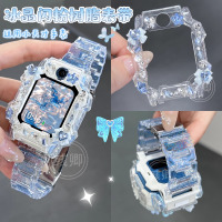 适用于小天才电话手表z11/z10表带z9/z8/z7夏日z6pro替换d5/q3配件q2a透明保护壳3139G