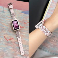 适用于华为手环10表带新款band9/8树脂荔枝纹皮质7运动智能手表腕带荣耀10/9夏季女款高级6Pro保护套壳3139