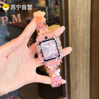 适用于小天才儿童电话手表表带z11/z10/z9/z8少年版[晶翠蝶花]z7新款Z6Az5透明d保护壳换3139g