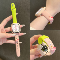 适用华为Fit4表带粉红小星星fit4Pro新款fit3/2/1透气硅胶手腕带智能运动表带3139g