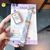 细款雪糕狗适用华为手环10/9/8手表表带7编织尼龙磁吸手环红米3/2/1替换腕带男女夏天运动原装高级透气3139g