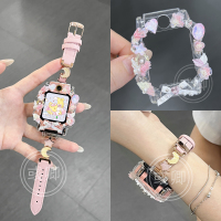 月映星河适用于小天才电话手表表带z11/z10/z9新款拼皮z8少年版z7s卡通z6a儿童diy保护壳智能配件3139g