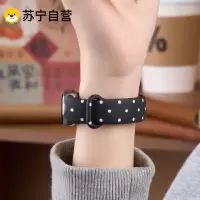 适用小米手环10/9/8表带波点表带黑白撞色液态硅胶腕带甜酷减龄显白女款百搭防水替换表带情侣款运动替换高级