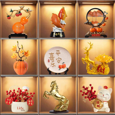 现代酒柜装饰品摆件轻奢高档客厅高端大气上档次家居电视柜工艺品