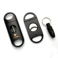 雪茄剪3件套便携雪茄刀雪茄V型剪刀圆形打孔器雪茄钳