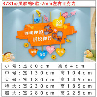 心理辅导咨询室文化墙面装饰标语学校医院心灵驿站宣传墙贴画布置