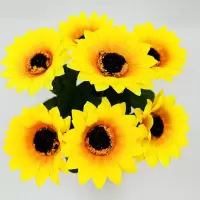 维诺亚仿真向日葵花束太阳花假花室内外装饰品摆件舞蹈客厅桌面道具绢花