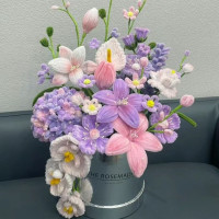 维诺亚手工编织花束diy材料包自制扭扭棒成品抱抱桶仿真花送女朋友闺蜜