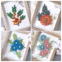 维诺亚8寸衍纸画手工作品成品幼儿园小学学生手工课材料包新手工具套装