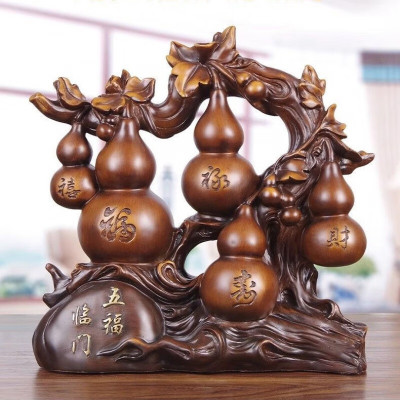 维诺亚五福葫芦摆件玄关装饰品鞋柜客厅新房搬家酒柜乔迁新居礼品